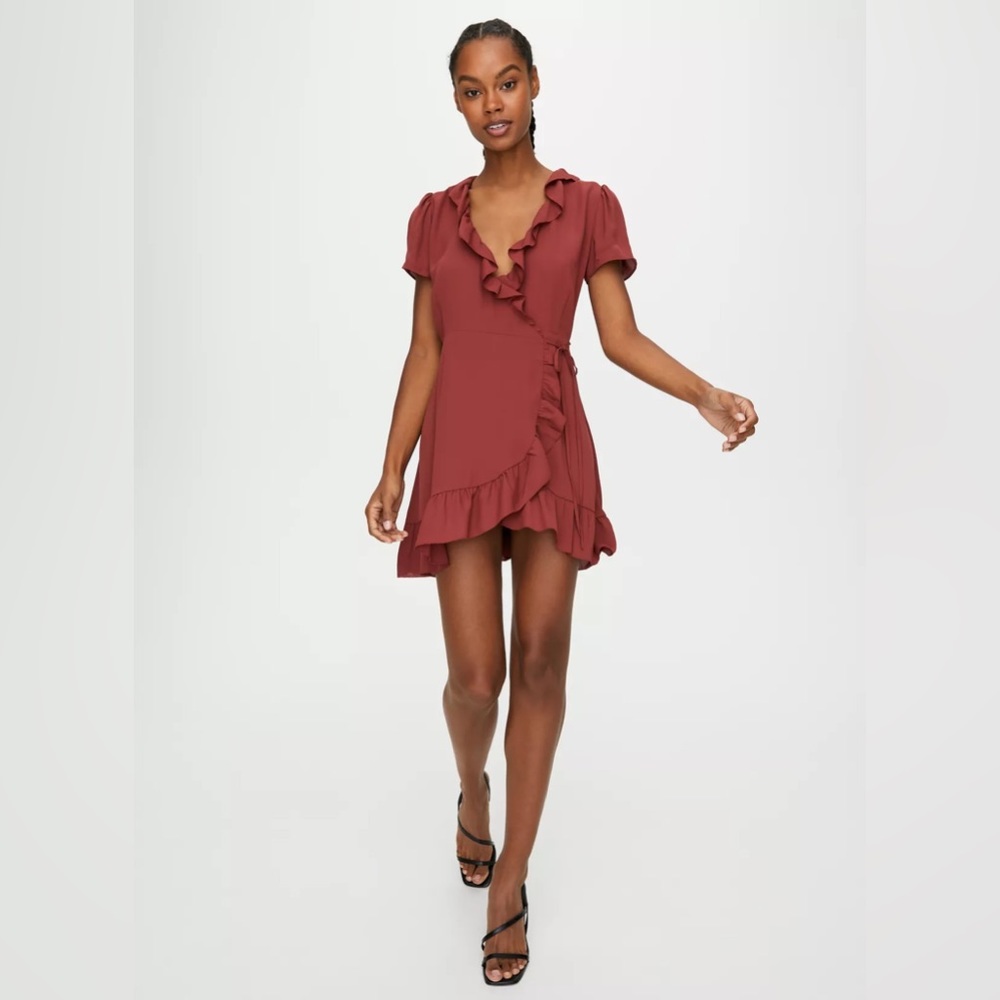 Aritzia Sunday best ruffle wrap dress